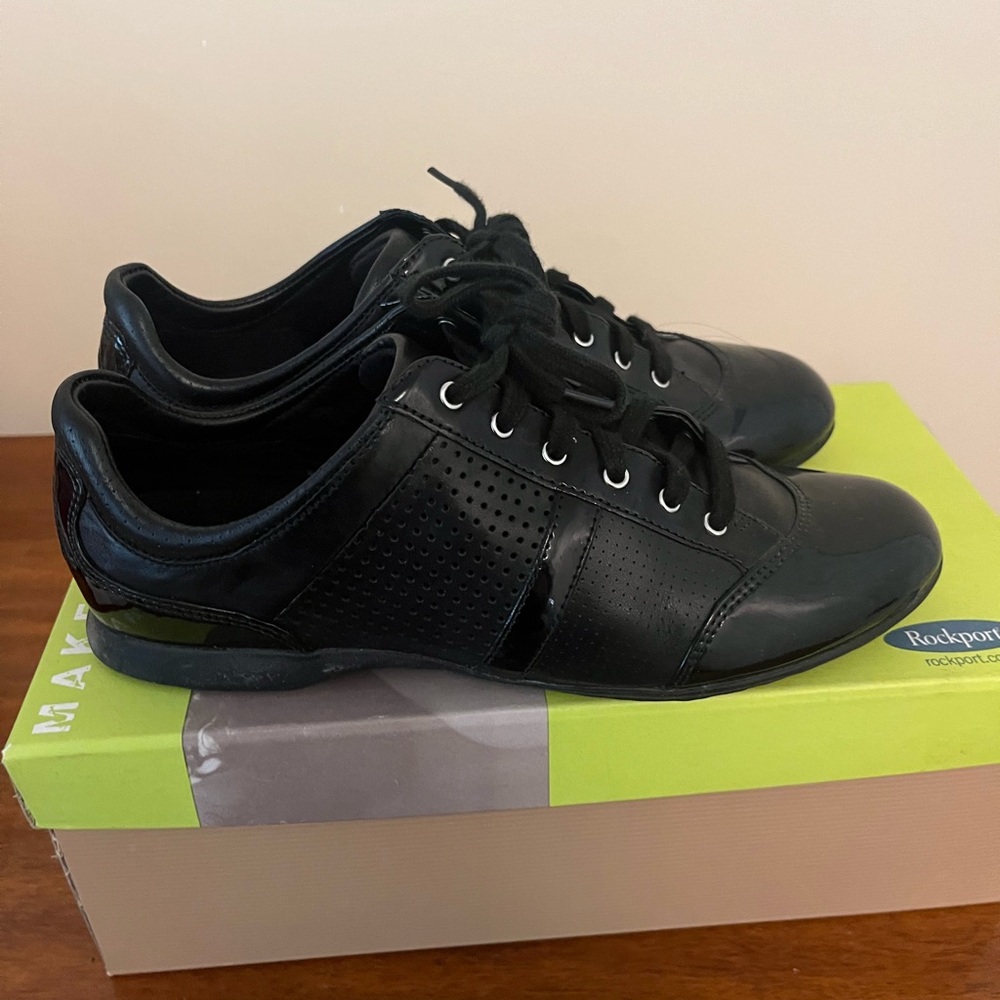 Rockport Black Patent Sneakers size 6